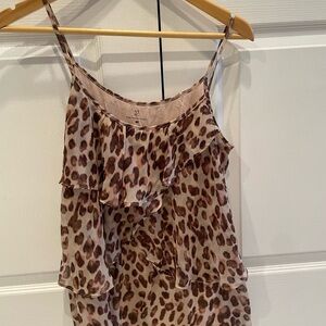 New York & Company Pink Leopard Print Camisole